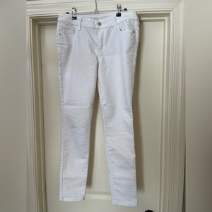 Old Navy mid rise Rockstar white jeans